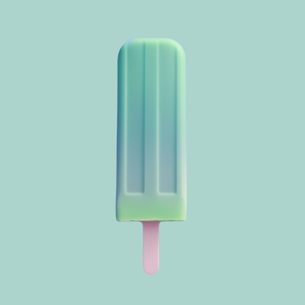 Blueberry flavoured popsicle